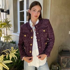 Benaar L.A. NWT Bethany Purple Tweed Jacket
